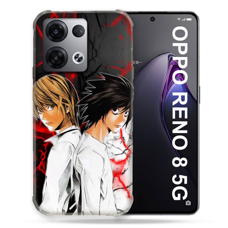 Coque Renforcée Pour Oppo Reno 8 5G Manga Death Note Duo