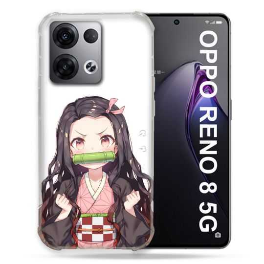 Coque Renforcée Pour Oppo Reno 8 5G Manga Demon Slayer Nezuko