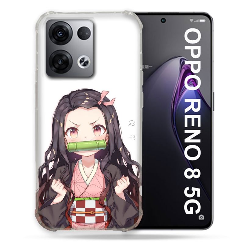 Coque Renforcée Pour Oppo Reno 8 5G Manga Demon Slayer Nezuko