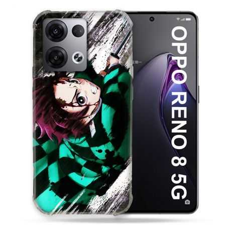 Coque Renforcée Pour Oppo Reno 8 5G Manga Demon Slayer Tanjiro