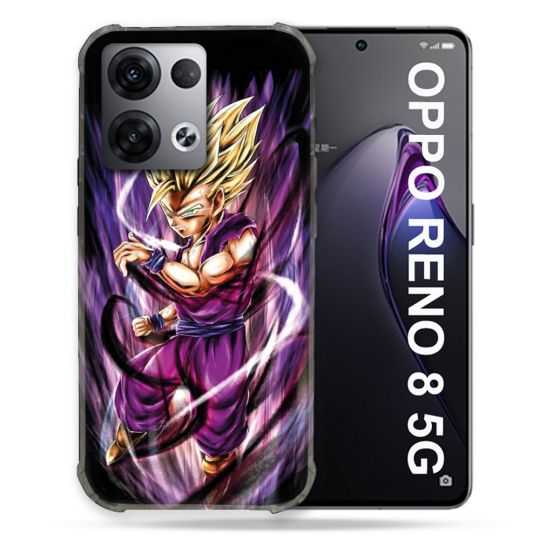 Coque Renforcée Pour Oppo Reno 8 5G Manga Dragon Ball Sangohan Violet
