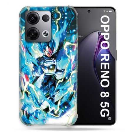 Coque Renforcée Pour Oppo Reno 8 5G Manga Dragon Ball Vegeta Bleu