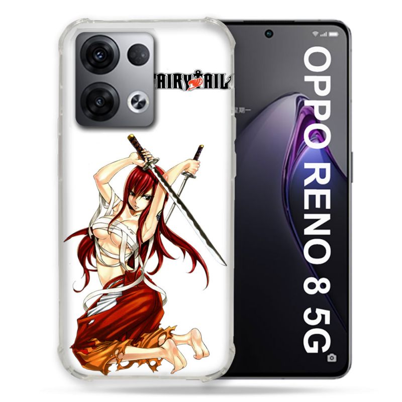 Coque Renforcée Pour Oppo Reno 8 5G Manga Fairy Tail Erza