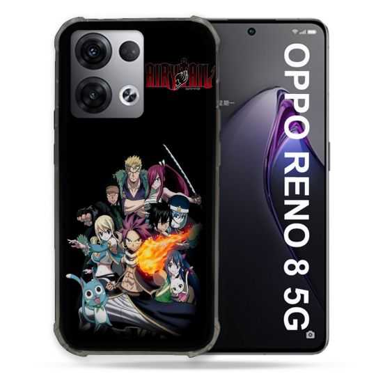 Coque Renforcée Pour Oppo Reno 8 5G Manga Fairy Tail Logo Team