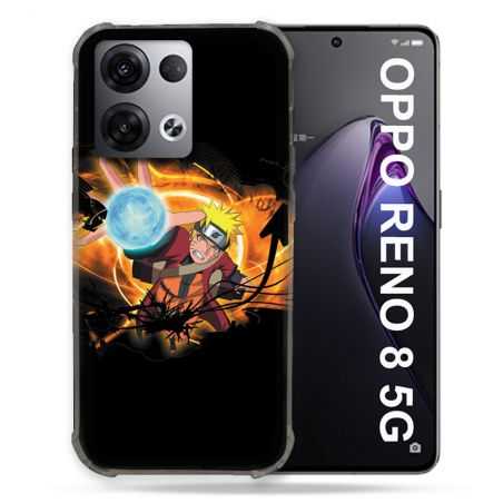 Coque Renforcée Pour Oppo Reno 8 5G Manga Naruto Noir