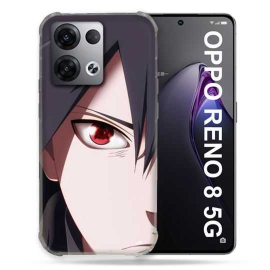 Coque Renforcée Pour Oppo Reno 8 5G Manga Naruto Sasuke visage