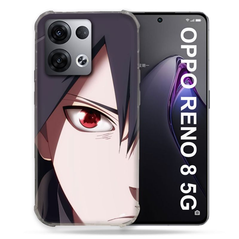 Coque Renforcée Pour Oppo Reno 8 5G Manga Naruto Sasuke visage