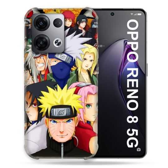 Coque Renforcée Pour Oppo Reno 8 5G Manga Naruto Team