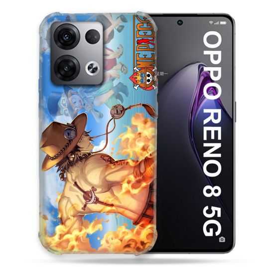 Coque Renforcée Pour Oppo Reno 8 5G Manga One Piece Ace Color