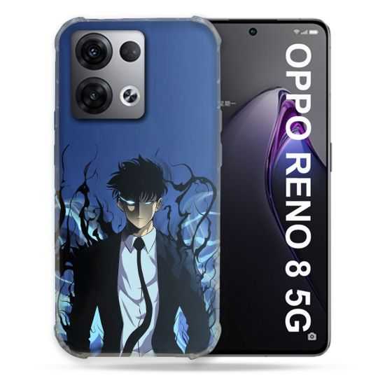 Coque Renforcée Pour Oppo Reno 8 5G Manga Solo Leveling Sung Bleu