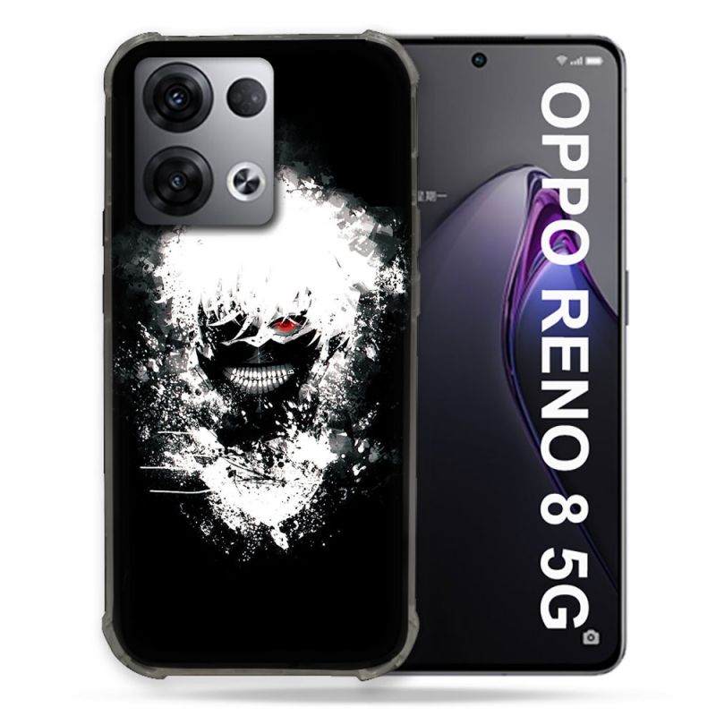 Coque Renforcée Pour Oppo Reno 8 5G Manga Tokyo Ghoul Kaneki Tag