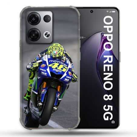 Coque Renforcée Pour Oppo Reno 8 5G Moto Course GP Wheeling 46