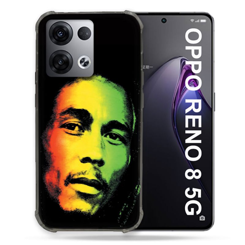Coque Renforcée Pour Oppo Reno 8 5G Musique Bob Marley 2