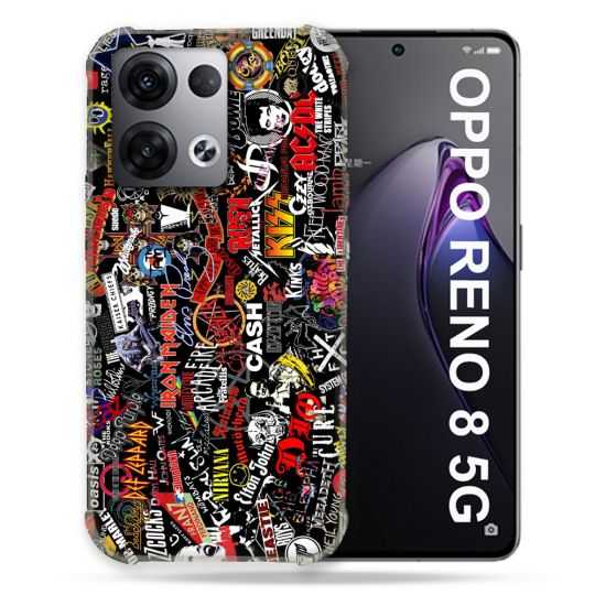 Coque Renforcée Pour Oppo Reno 8 5G Musique Rock Groupe