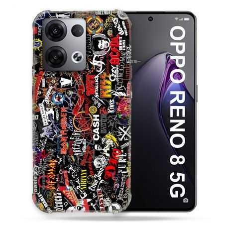 Coque Renforcée Pour Oppo Reno 8 5G Musique Rock Groupe
