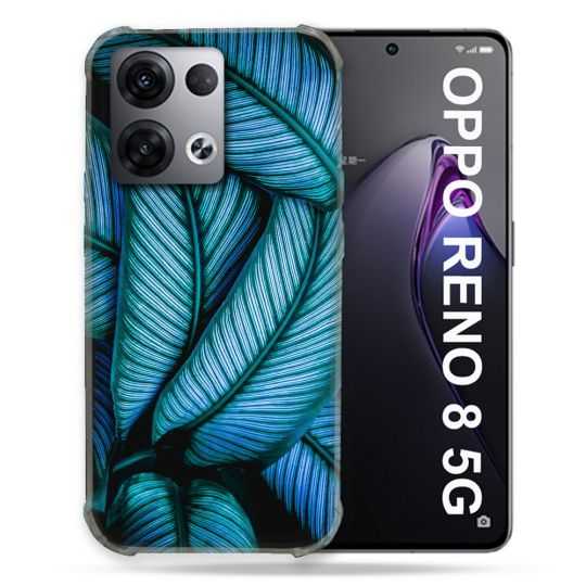 Coque Renforcée Pour Oppo Reno 8 5G Nature Feuille Palmier