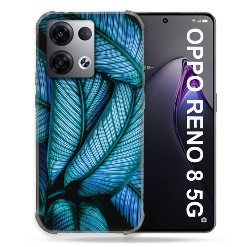 Coque Renforcée Pour Oppo Reno 8 5G Nature Feuille Palmier