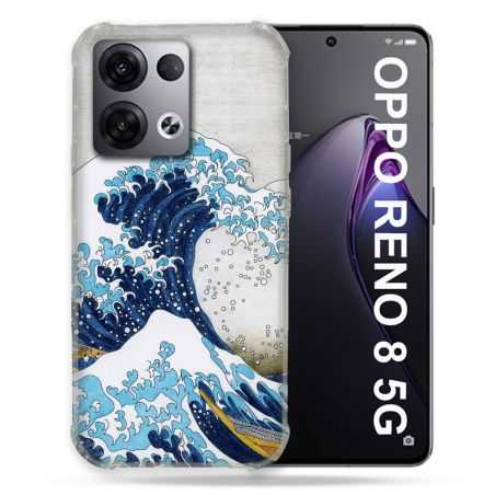 Coque Renforcée Pour Oppo Reno 8 5G Peinture La Grande Vague