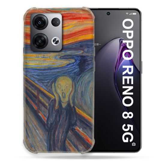 Coque Renforcée Pour Oppo Reno 8 5G Peinture Le Cri