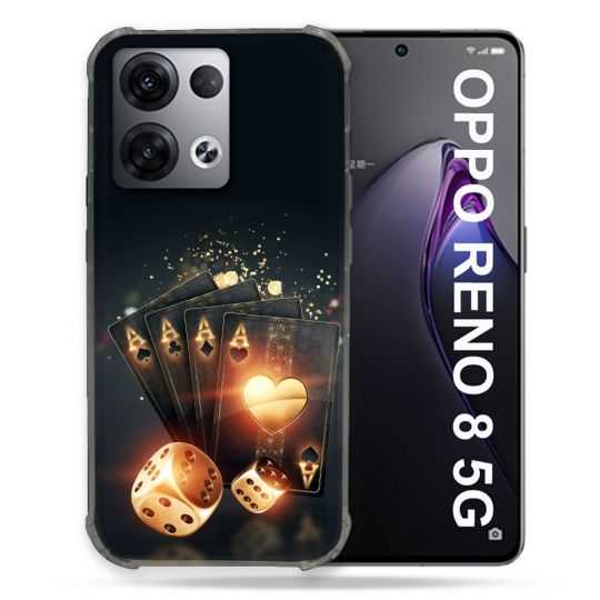 Coque Renforcée Pour Oppo Reno 8 5G Poker Des