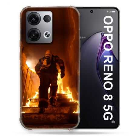 Coque Renforcée Pour Oppo Reno 8 5G Pompier Escalier