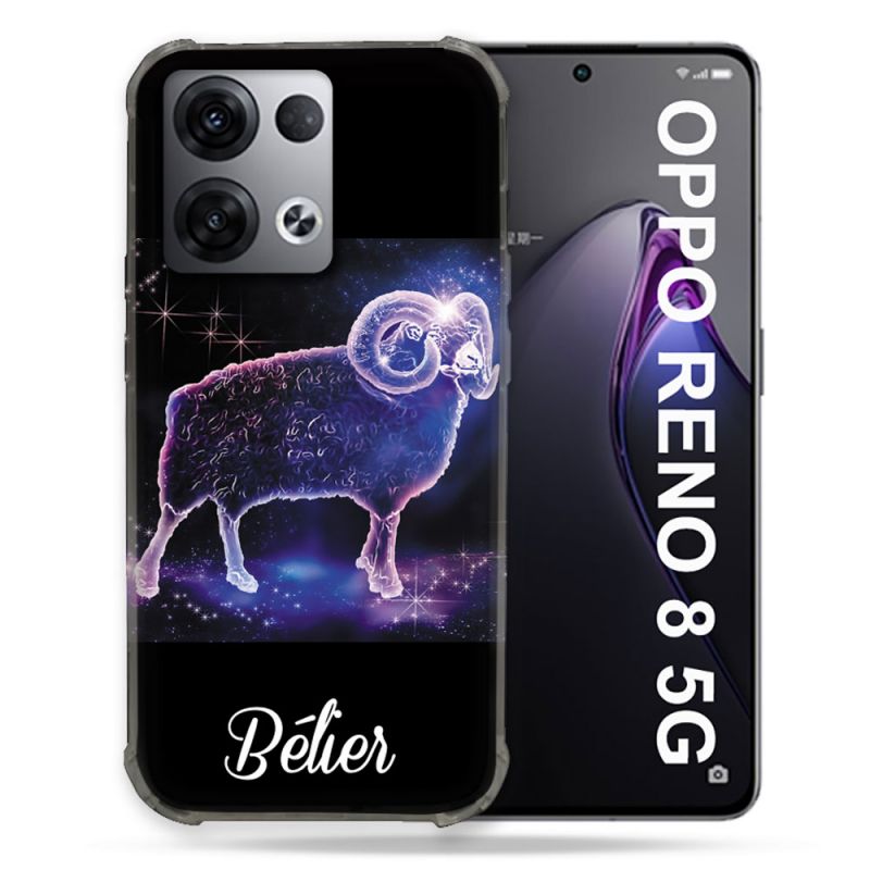 Coque Renforcée Pour Oppo Reno 8 5G Signe Zodiaque 2 Bélier