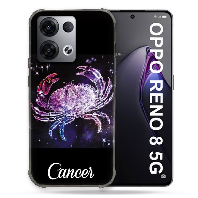 Coque Renforcée Pour Oppo Reno 8 5G Signe Zodiaque 2 Cancer