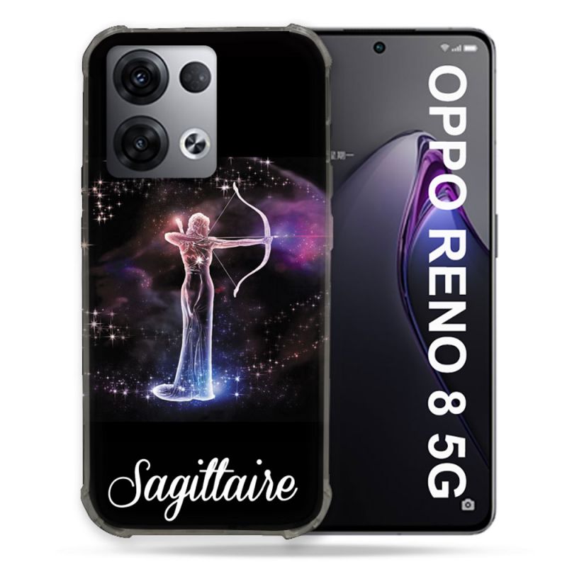 Coque Renforcée Pour Oppo Reno 8 5G Signe Zodiaque 2 Sagittaire
