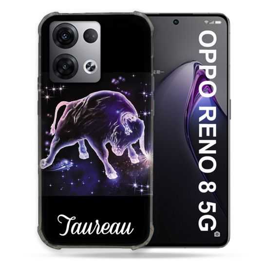 Coque Renforcée Pour Oppo Reno 8 5G Signe Zodiaque 2 Taureau
