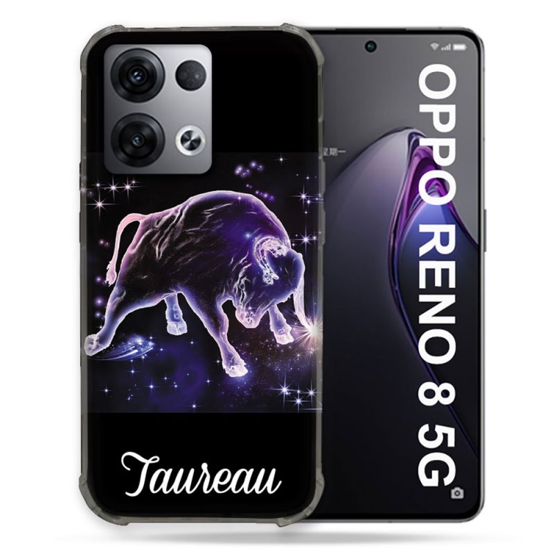 Coque Renforcée Pour Oppo Reno 8 5G Signe Zodiaque 2 Taureau