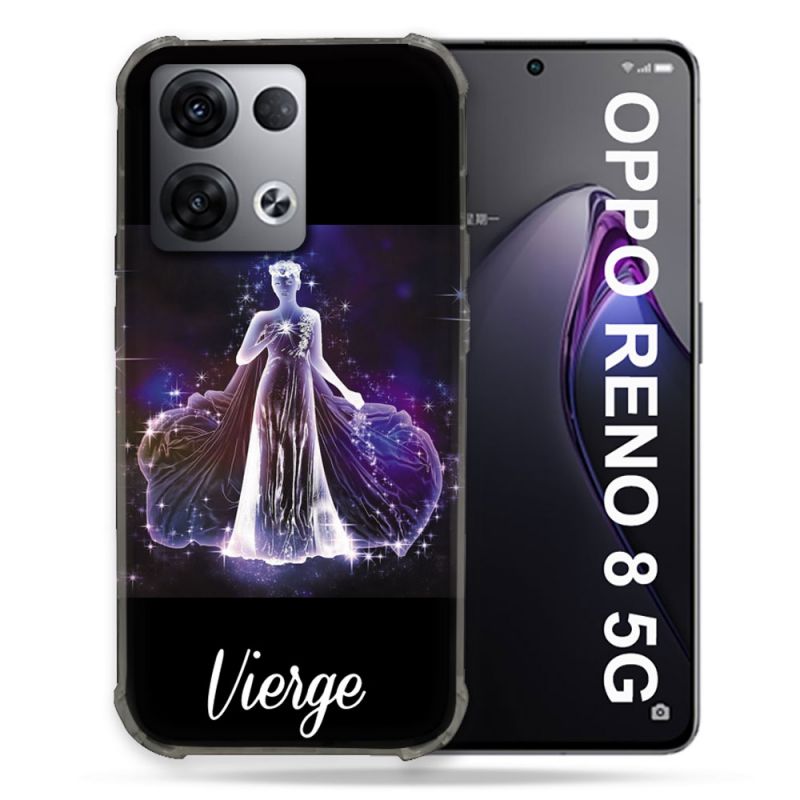 Coque Renforcée Pour Oppo Reno 8 5G Signe Zodiaque 2 Vierge
