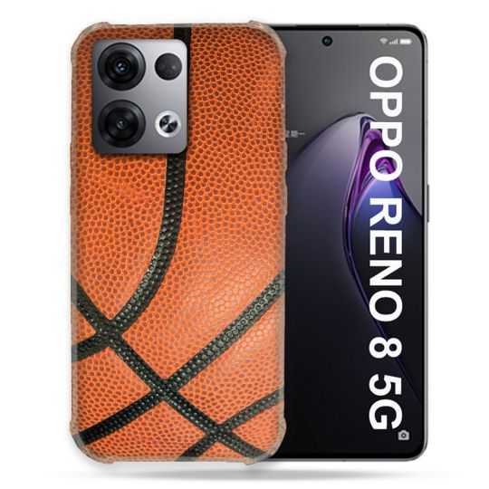 Coque Renforcée Pour Oppo Reno 8 5G Sport Ballon Basket