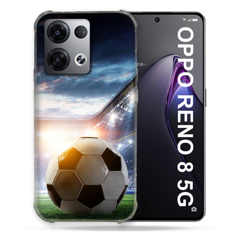 Coque Renforcée Pour Oppo Reno 8 5G Sport Football Stade