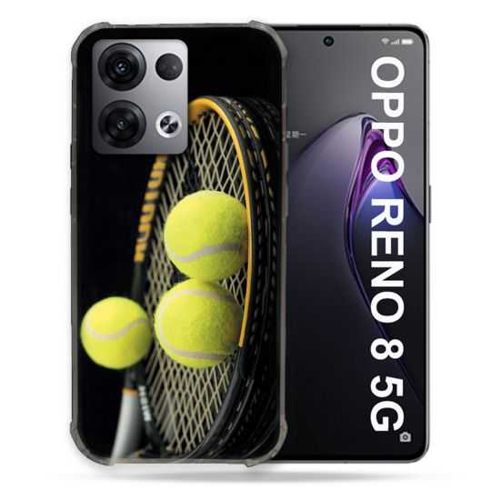 Coque Renforcée Pour Oppo Reno 8 5G Sport Tennis Balls
