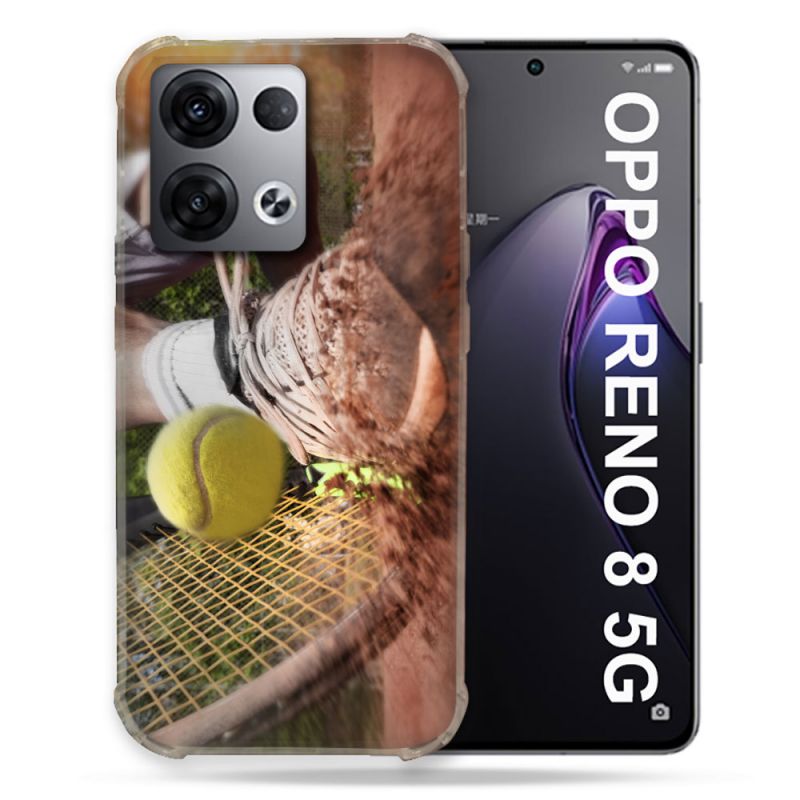 Coque Renforcée Pour Oppo Reno 8 5G Sport Tennis Glissade