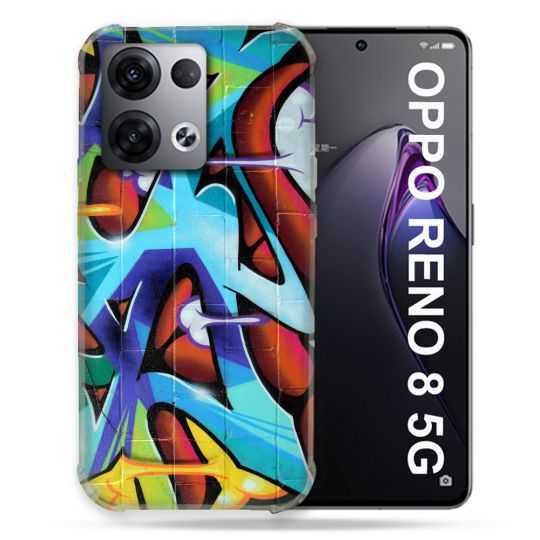 Coque Renforcée Pour Oppo Reno 8 5G Street Art Graf Color