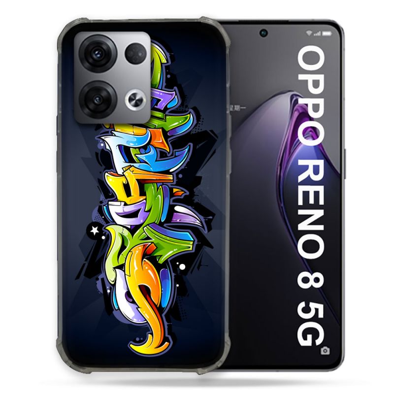Coque Renforcée Pour Oppo Reno 8 5G Street Art Graffiti
