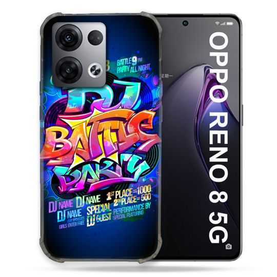 Coque Renforcée Pour Oppo Reno 8 5G Street Art Rap