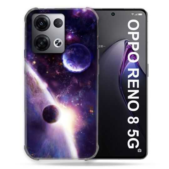 Coque Renforcée Pour Oppo Reno 8 5G Univers Planete Stellaire