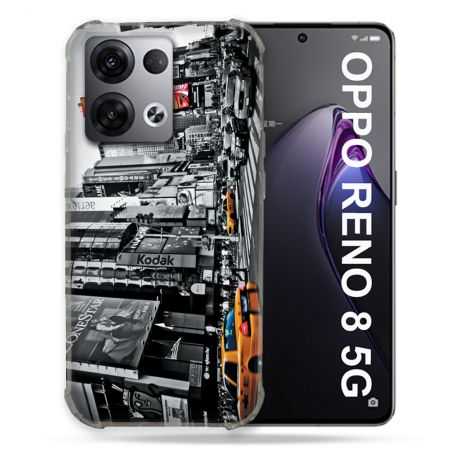 Coque Renforcée Pour Oppo Reno 8 5G Voyage Amerique USA New York Taxi