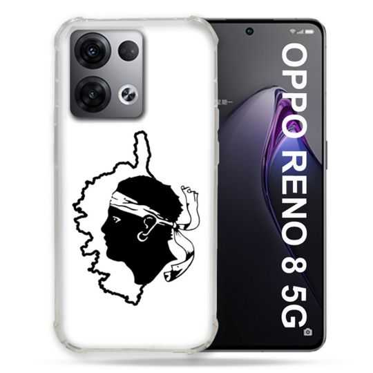 Coque Renforcée Pour Oppo Reno 8 5G Voyage Corse Blanc