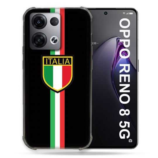 Coque Renforcée Pour Oppo Reno 8 5G Voyage Italie 3 Noir