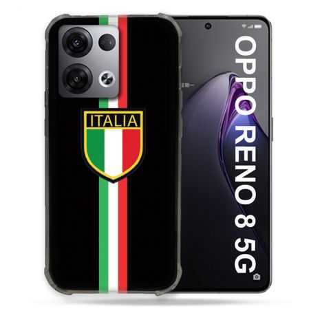 Coque Renforcée Pour Oppo Reno 8 5G Voyage Italie 3 Noir