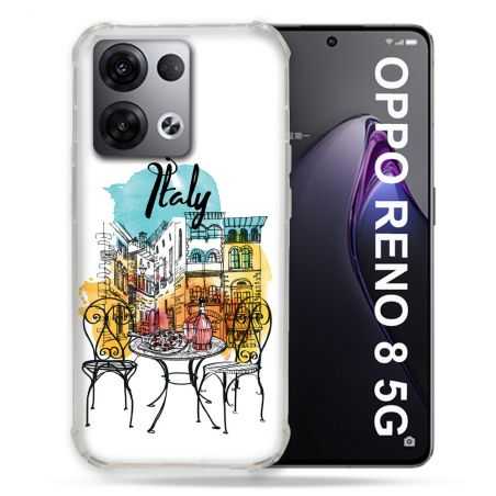 Coque Renforcée Pour Oppo Reno 8 5G Voyage Italie Vintage
