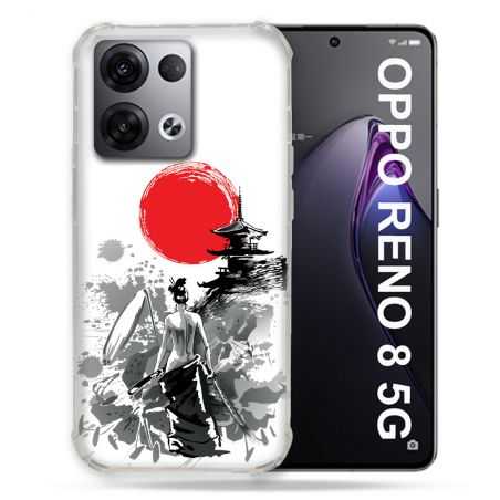 Coque Renforcée Pour Oppo Reno 8 5G Voyage Japon Femme