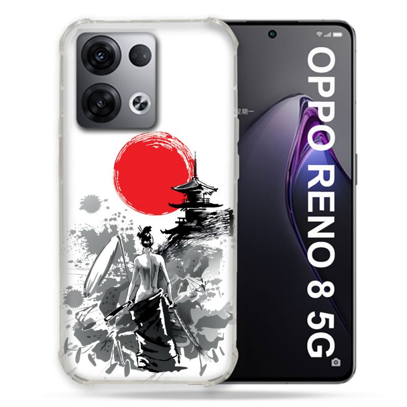 Coque Renforcée Pour Oppo Reno 8 5G Voyage Japon Femme