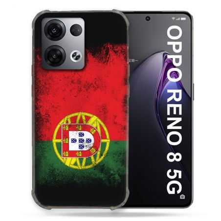 Coque Renforcée Pour Oppo Reno 8 5G Voyage Portugal Drapeau