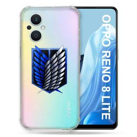 Coque Renforcée Transparente Pour Oppo Reno 8 5G Attaque Titan Logo