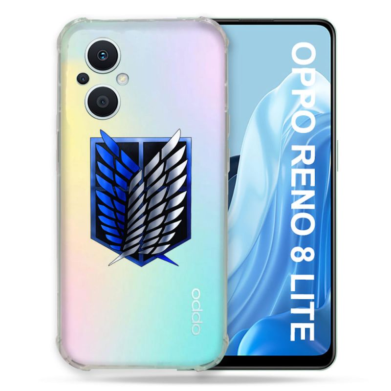 Coque Renforcée Transparente Pour Oppo Reno 8 5G Attaque Titan Logo