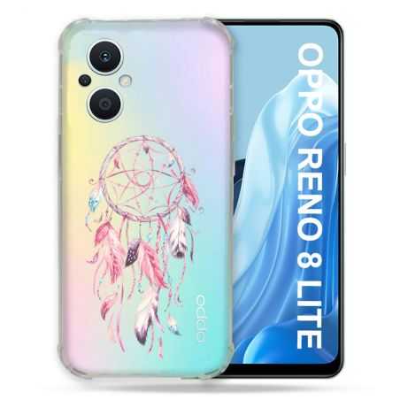 Coque Renforcée Transparente Pour Oppo Reno 8 5G Attrape Reve Rose